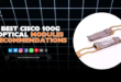 A selection of Cisco 100G optical modules displayed for purchase, showcasing various models like the CFP-100G-LR4 and CPAK-100G-ER4.