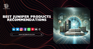 A Juniper SRX300 Services Gateway hardware with 8GE ports, 4G RAM, and 8G Flash for advanced networking