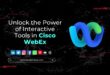 Banner showcasing interactive tools in Cisco WebEx with the headline 'Unlock the Power of Interactive Tools' by Techblonhub.